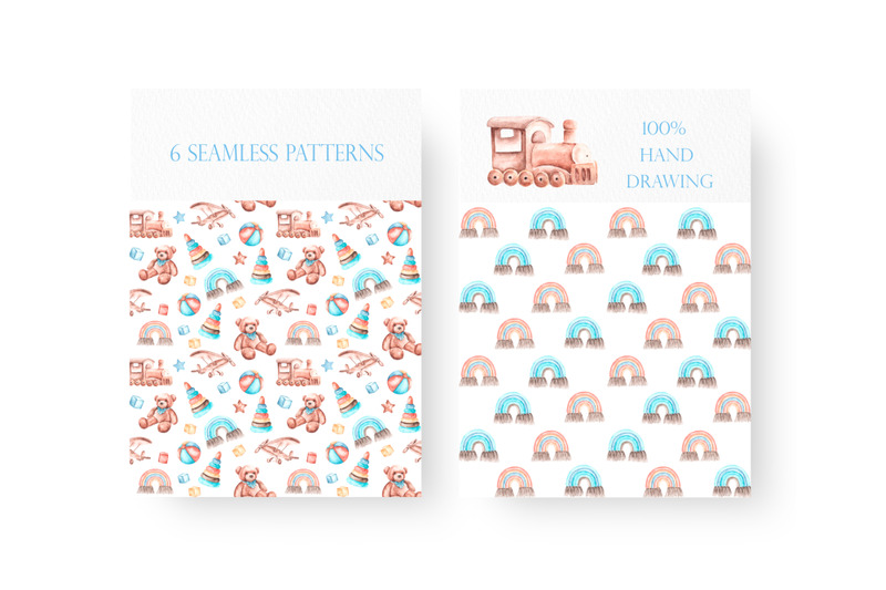 digital-paper-baby-boy-watercolor-seamless-patterns-newborn-children