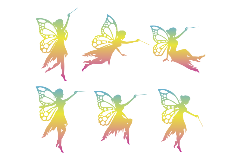 fairy-silhouette-collection-simple-vector-illustration