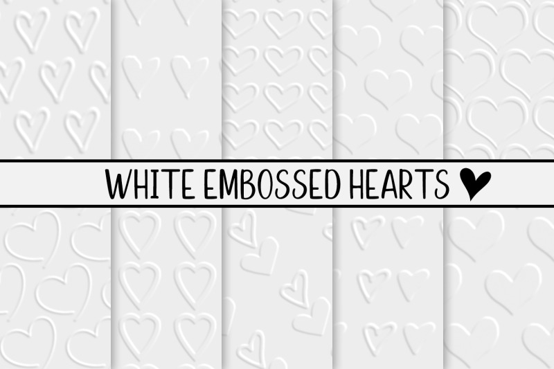 white-embossed-hearts