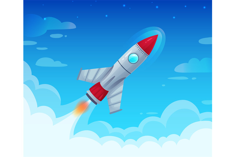 flying-spaceship-with-flame-launching-new-business-project-or-startup