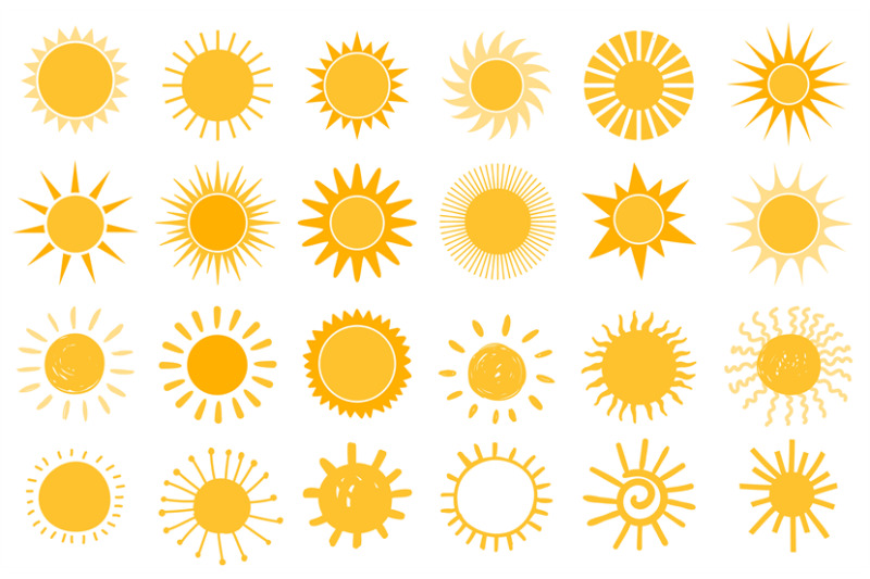 cartoon-sun-icon-flat-and-hand-drawn-summer-symbols-sunshine-shape-l