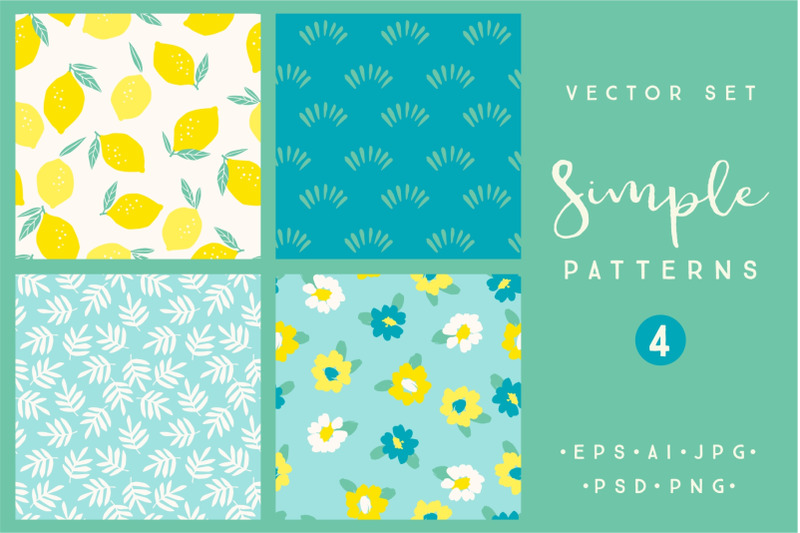 simple-patterns-vector-set-of-4-prints