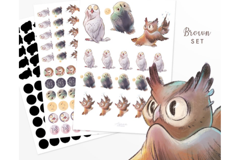magic-owl-clipart-printable-stickers