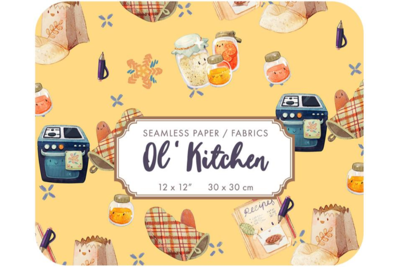 old-kitchen-cooking-kids-digital-paper-vintage-pattern