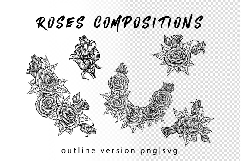 wolf-in-roses-set-100-hand-drawn