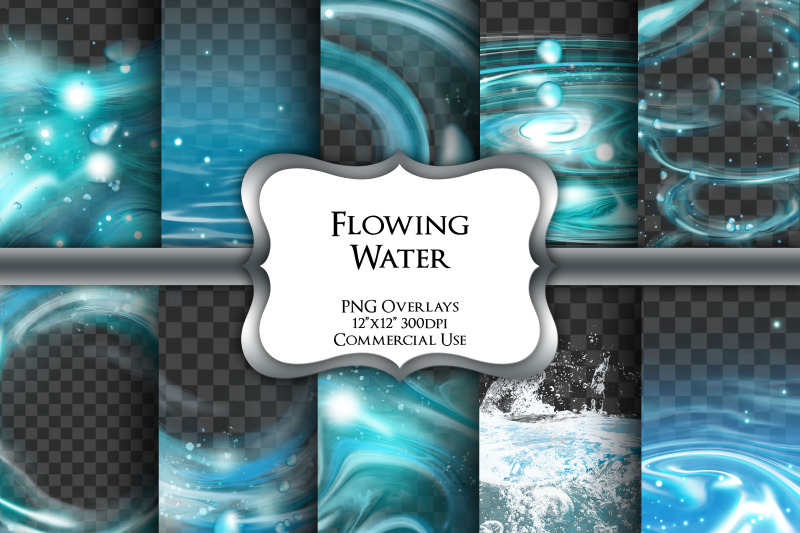 flowing-water-overlays-transparent-png