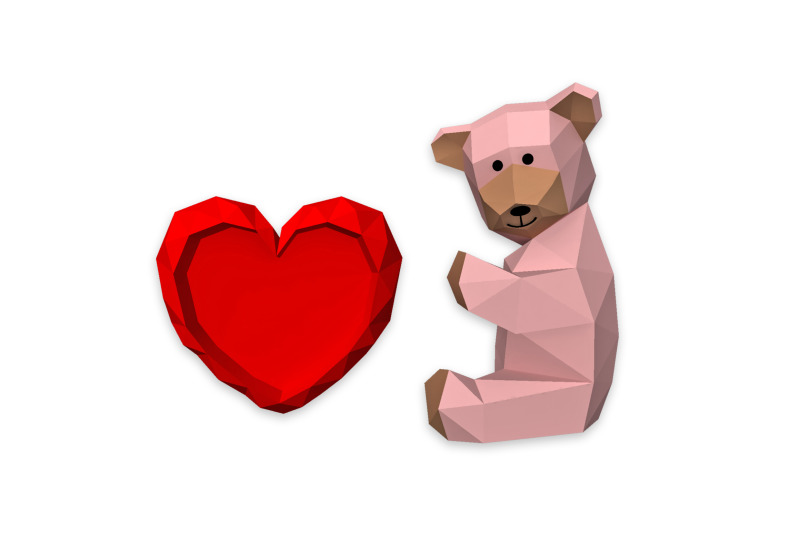 diy-valentine-teddy-bear-3d-papercraft