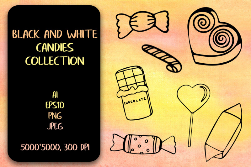 hand-drawn-black-and-white-candy-clipart-png