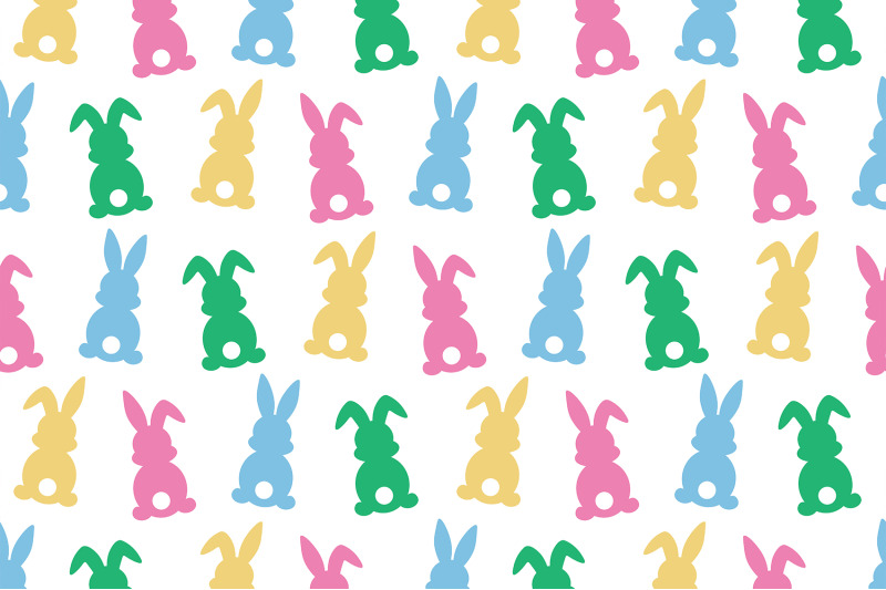 easter-bunny-silhouettes-pattern-plaid-bunnies-pattern