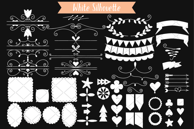 decorative-elements-white-hand-drawn-frame-divider-arrow-heart