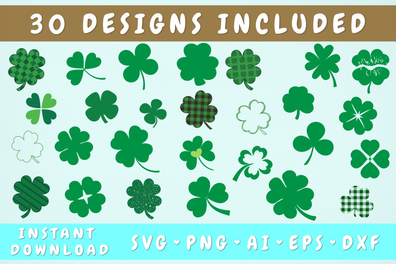 shamrock-svg-clover-leaf-svg-bundle-30-designs