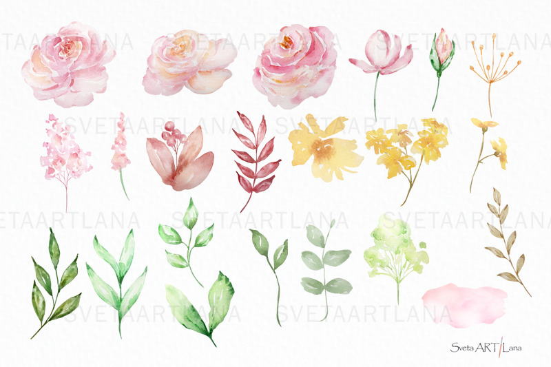 watercolor-swan-princess-and-flowers-clipart