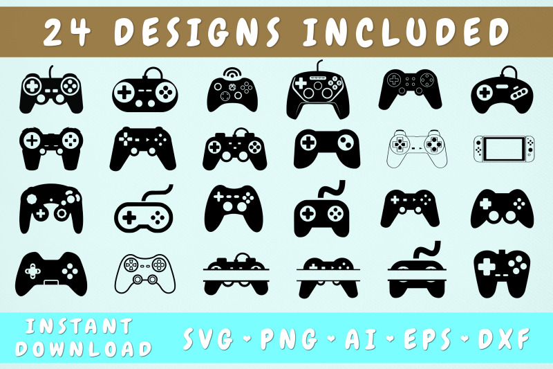 game-controller-svg-bundle-24-designs