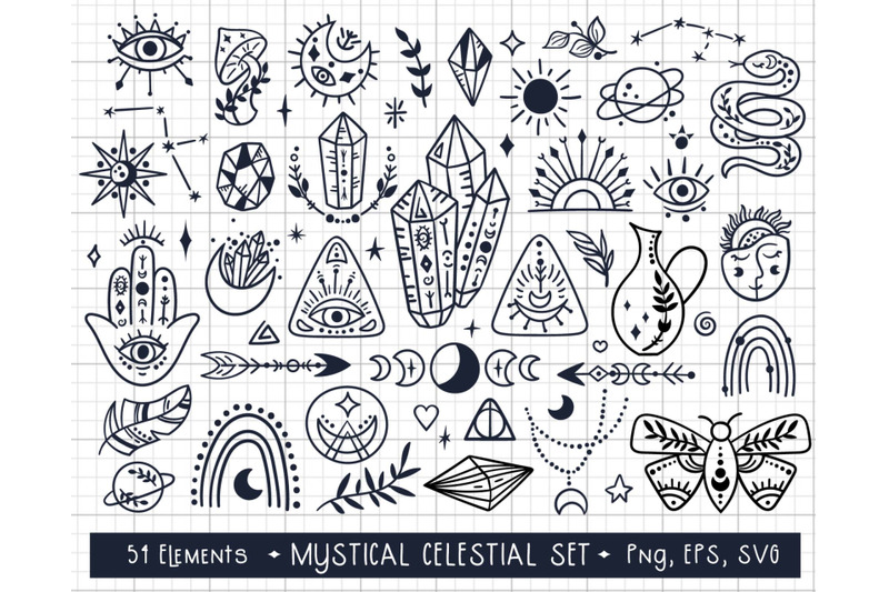 mystical-svg-kids-clipart-set