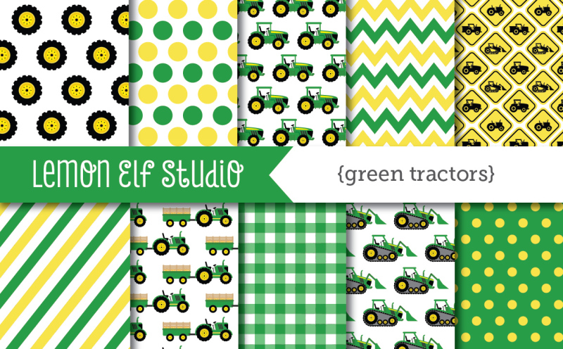 green-tractors-digital-paper-les-dp19a