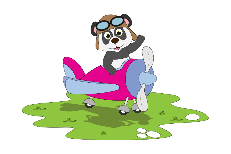 cute-panda-cartoon-with-airplane