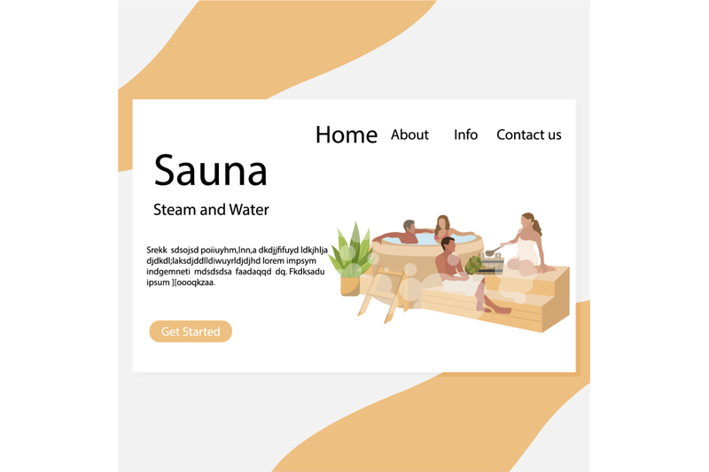 sauna-landing-page-steam-and-water-relax