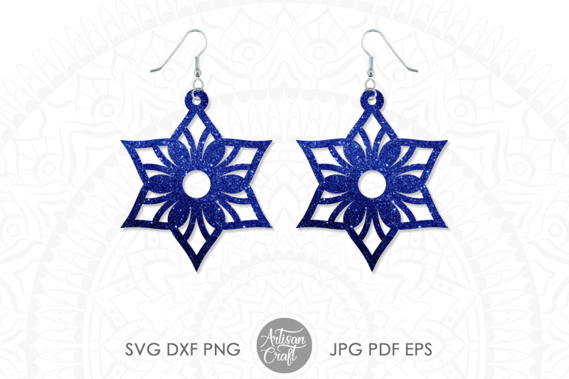 Download Mandala earring SVG, laser cut earrings By Artisan Craft SVG | TheHungryJPEG.com