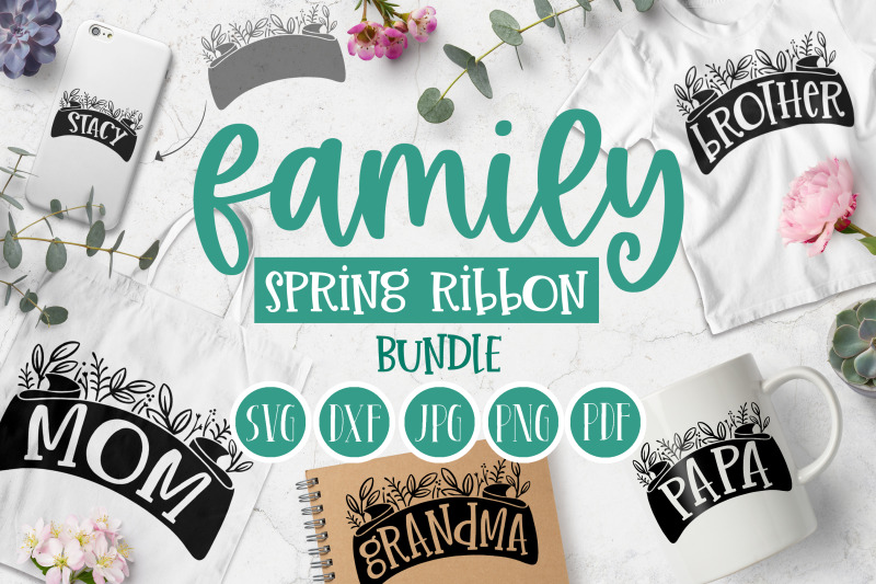 family-spring-ribbon-botanical-bundle-spring-svg-cut-file