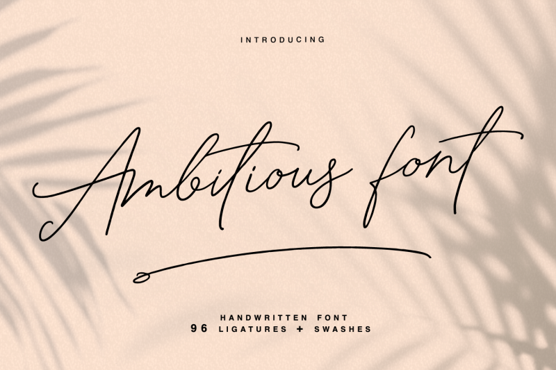 ambitious-handwritten-font