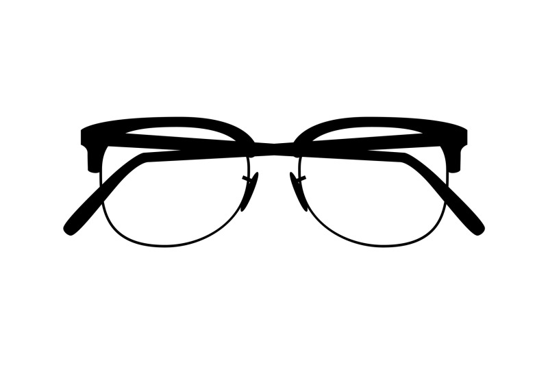 modern-glasses-retro-eyeglasses-front-view-shape-black-vintage-hipst