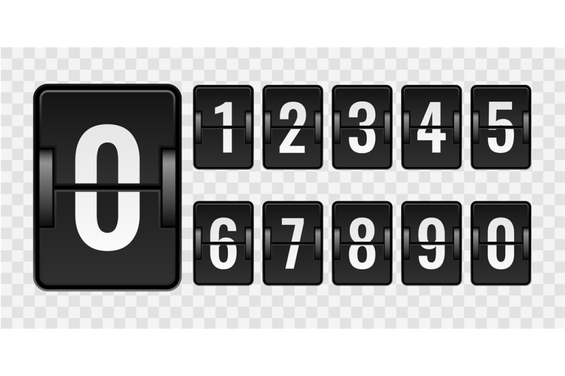 mechanical-scoreboard-realistic-countdown-numbers-for-counter-isolate