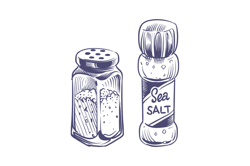 salt-shaker-glass-bottles-salting-powder-and-crystals-hand-drawn-sket