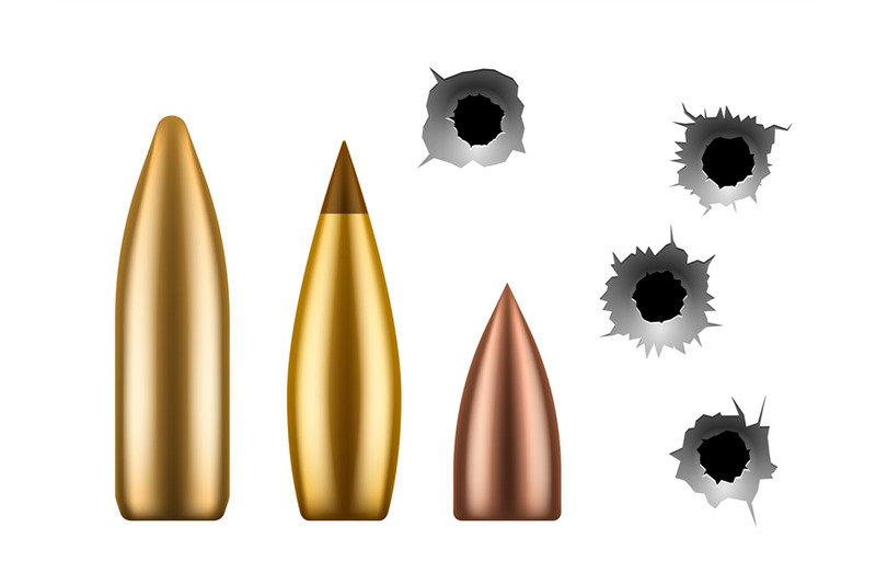 bullets-and-bullet-holes-circle-hole-in-metal-wall-close-up-gunshot