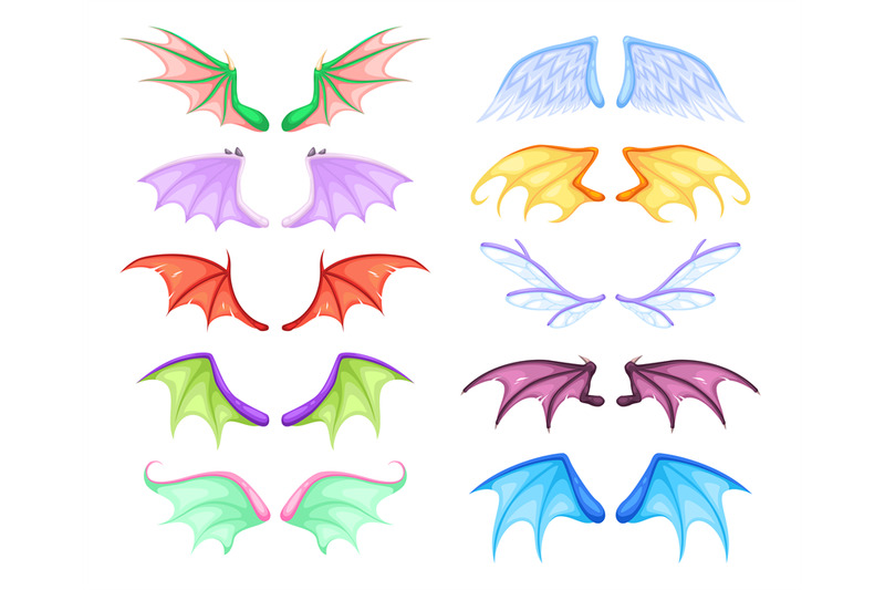 dragon-wings-different-myth-and-fable-creatures-pair-flying-wing-fai