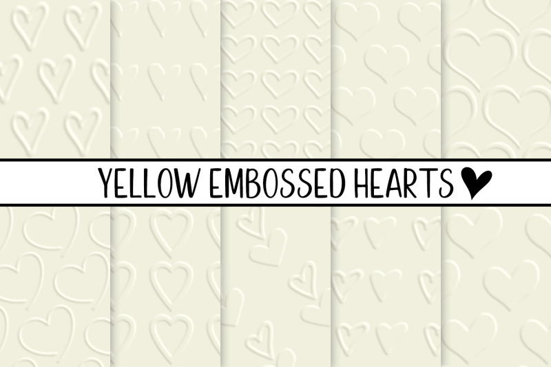 yellow-embossed-hearts