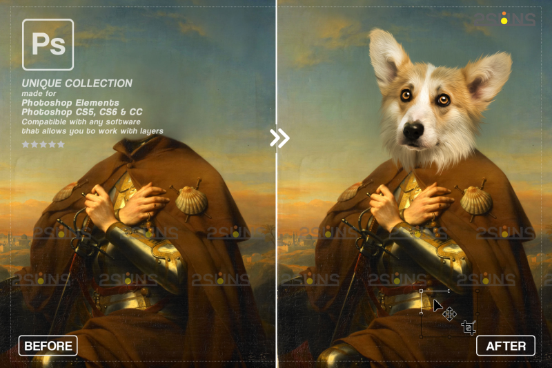royal-pet-portrait-templates-vol-18-digital-pet-art-pet-painting