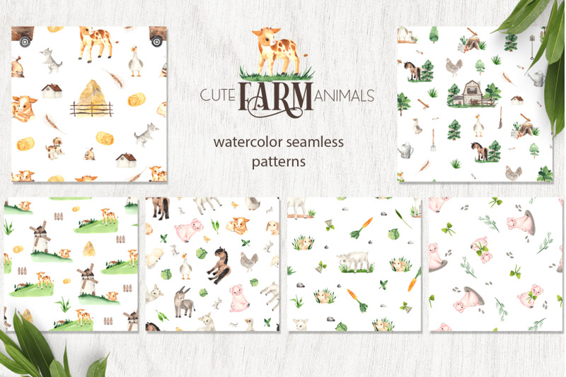 watercolor-farm-animals