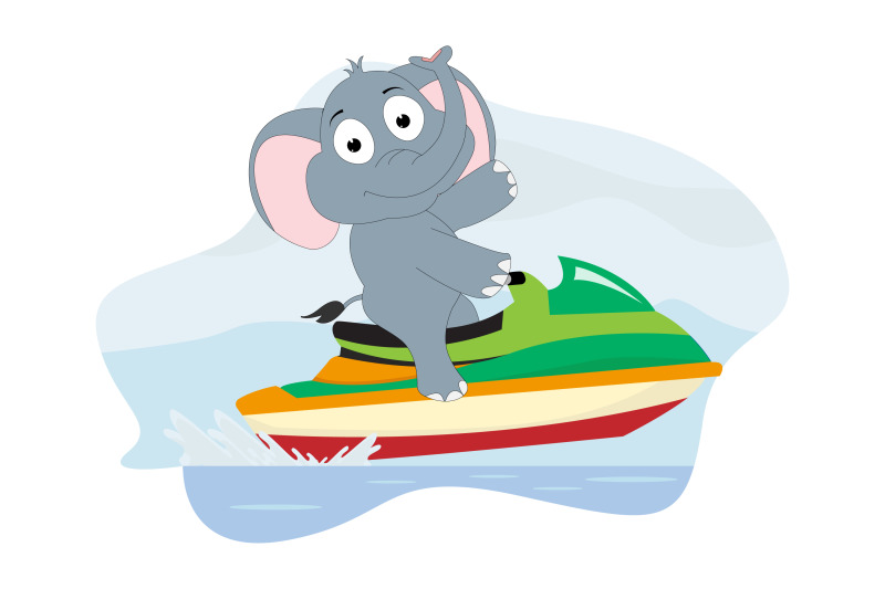 cute-elephant-cartoon-ride-speedboat