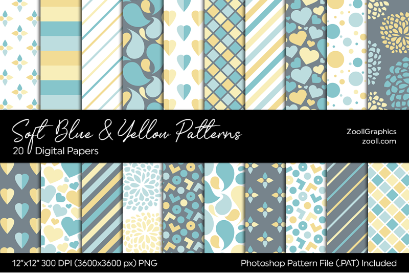 soft-blue-and-yellow-digital-papers