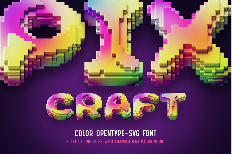 pixcraft-color-bitmap-font