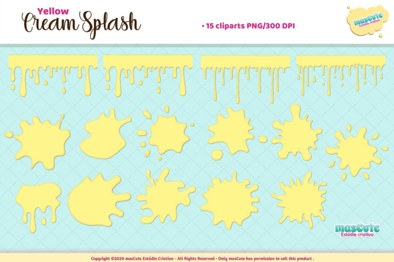 yellow-cream-splash-clipart