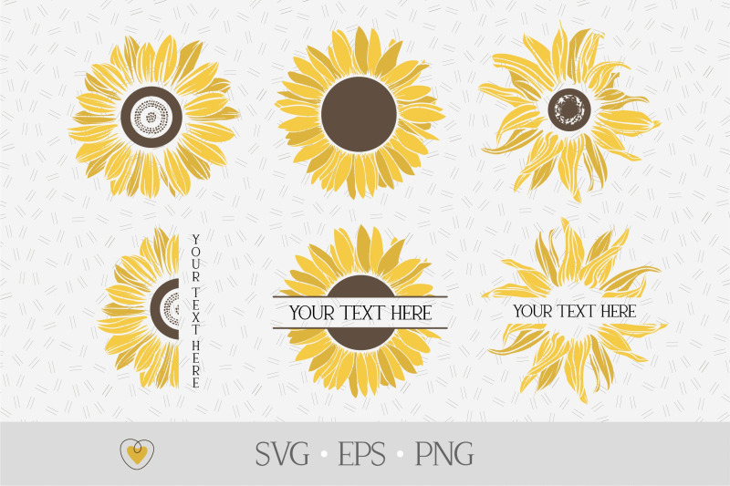 sunflower-svg-sunflower-monogram-svg-flower-border-svg