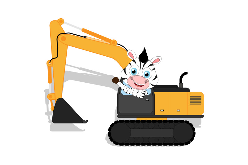 cute-zebra-cartoon-ride-excavator