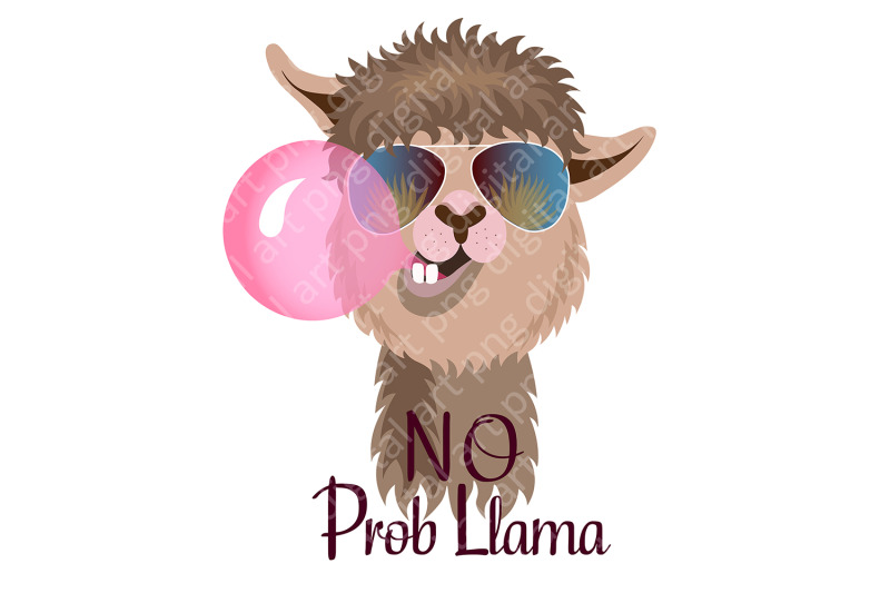 no-prob-llama-svg-llama-svg-funny-llama-phrase-svg-llama-file-eps