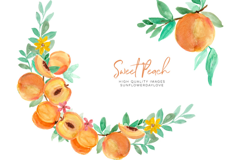 summer-peaches-clipart-greenery-peaches-peach-fruit-clip-art-diy