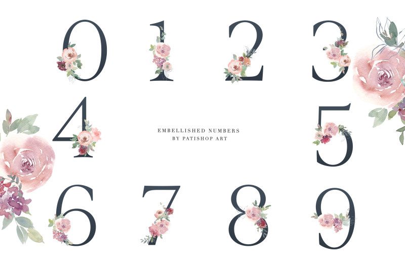 watercolor-floral-alphabet-embellished-letters-numbers