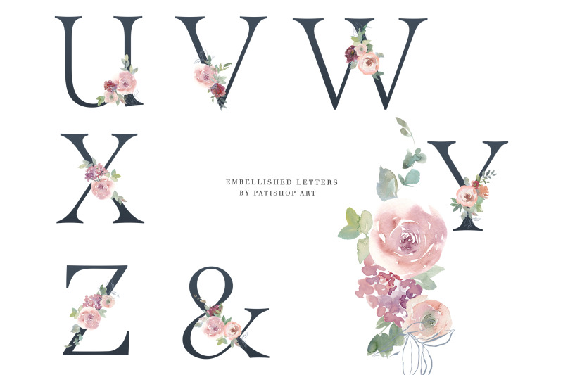 watercolor-floral-alphabet-embellished-letters-numbers