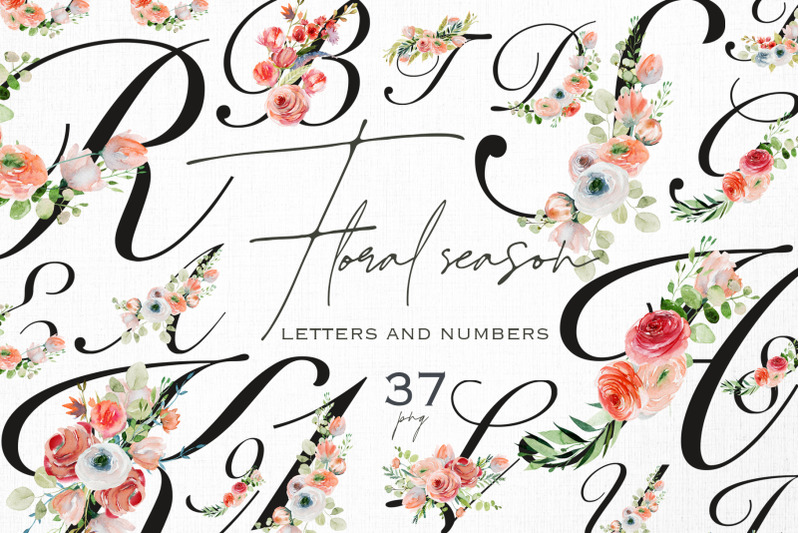 floral-season-spring-alphabet