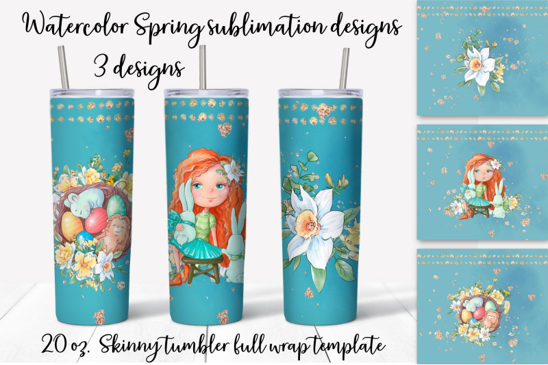 spring-sublimation-design-skinny-tumbler-wrap-design