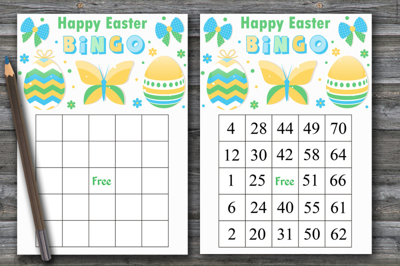 Easter bingo game,Happy Easter bingo card Craft SVG.DIY SVG