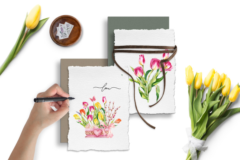 watercolor-spring-flowers-bouquet