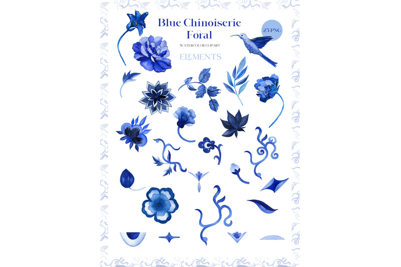 blue-chinoiserie-floral-watercolor-clipart