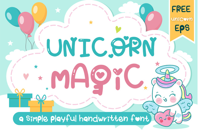 unicorn-magic-a-playful-handwritten-font-kawaii-style