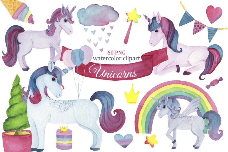 unicorn-watercolor-clipart-unicorn-png-fairy-clipart-magical-birthd