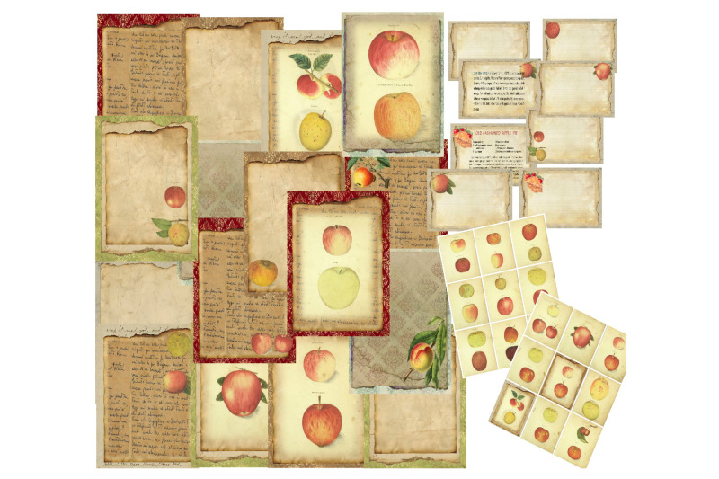 kitchen-apples-journal-scrapbook-kit
